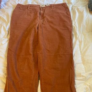 Vintage High Waist Orange Corduroy Pants